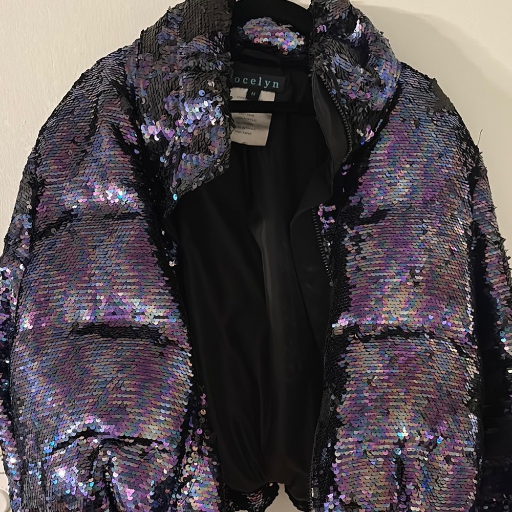 Sequin Jacket with Purple and Black Hues
